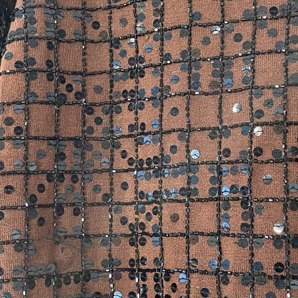 Vintage Sequined Cardigan L Holiday Formal Elegant Party Christmas New Years - Picture 3 of 6